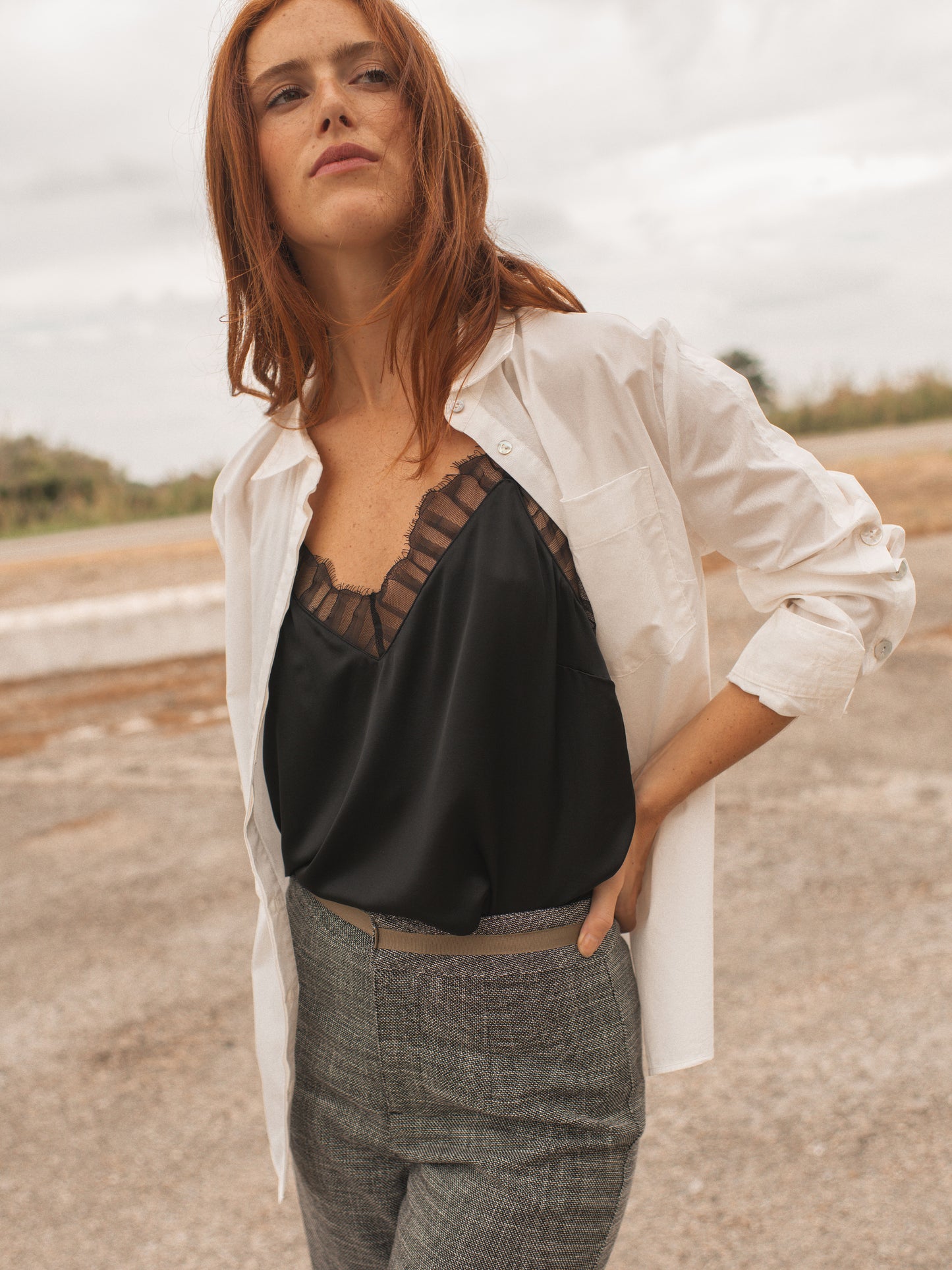 Wide Leg Trousers in Storm Grey
