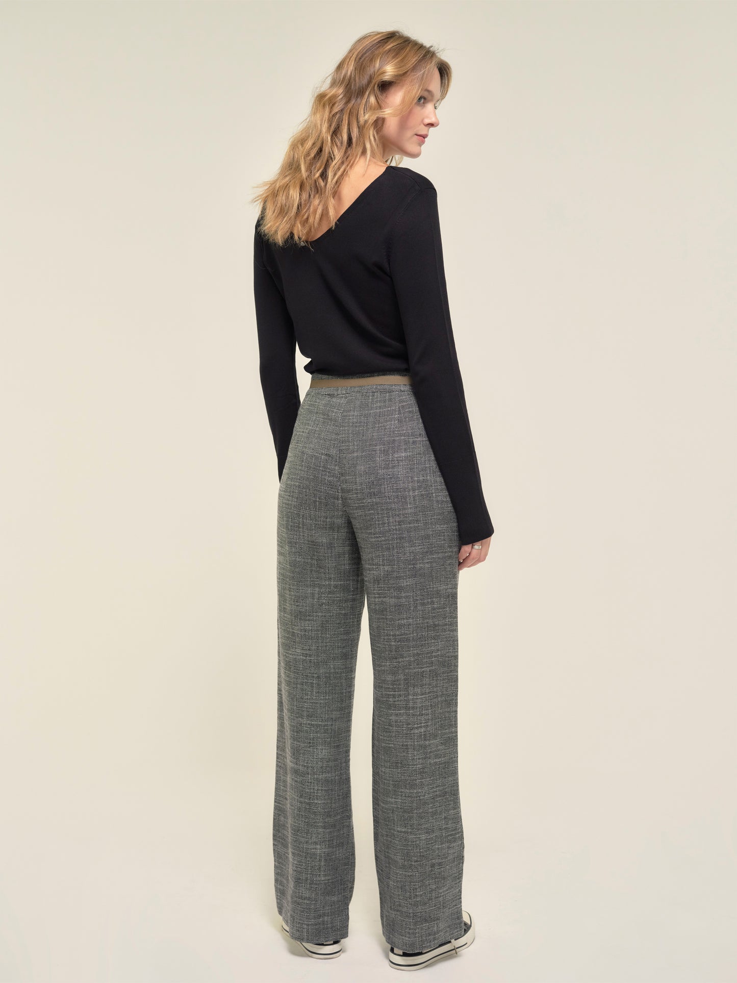 Wide Leg Trousers in Storm Grey
