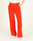 Asymmetrical Belt Trousers in Ruby Size 8, 14