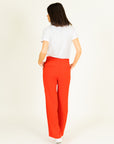 Asymmetrical Belt Trousers in Ruby Size 8, 14