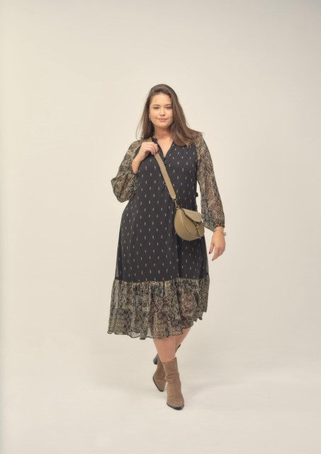 Long Patchwork Dress