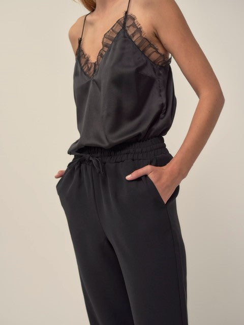 Black Sporty Chic Trousers
