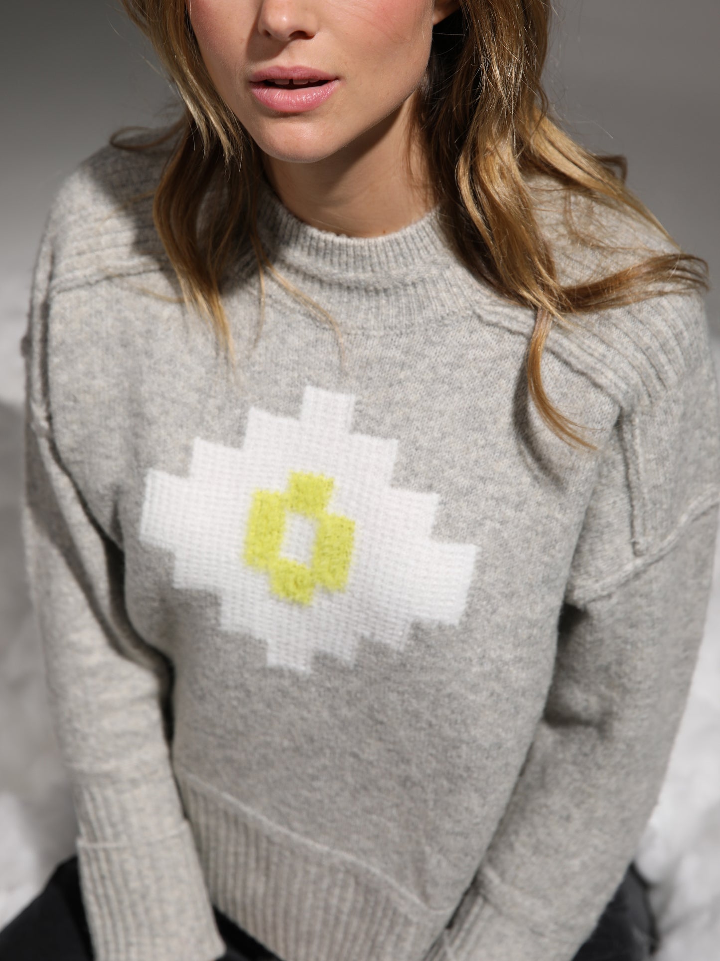Snowflake Jumper in Heather Grey