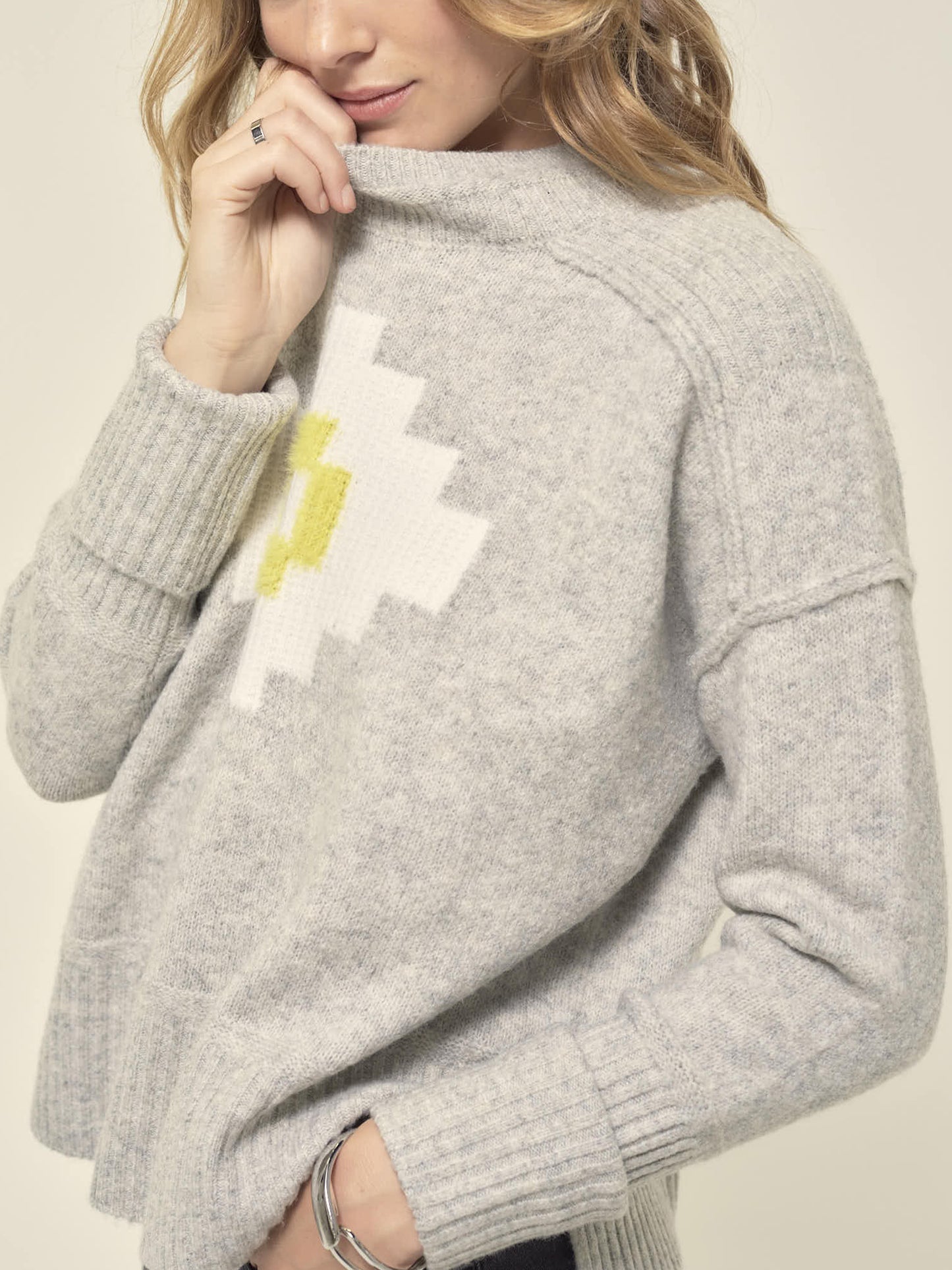 Snowflake Jumper in Heather Grey