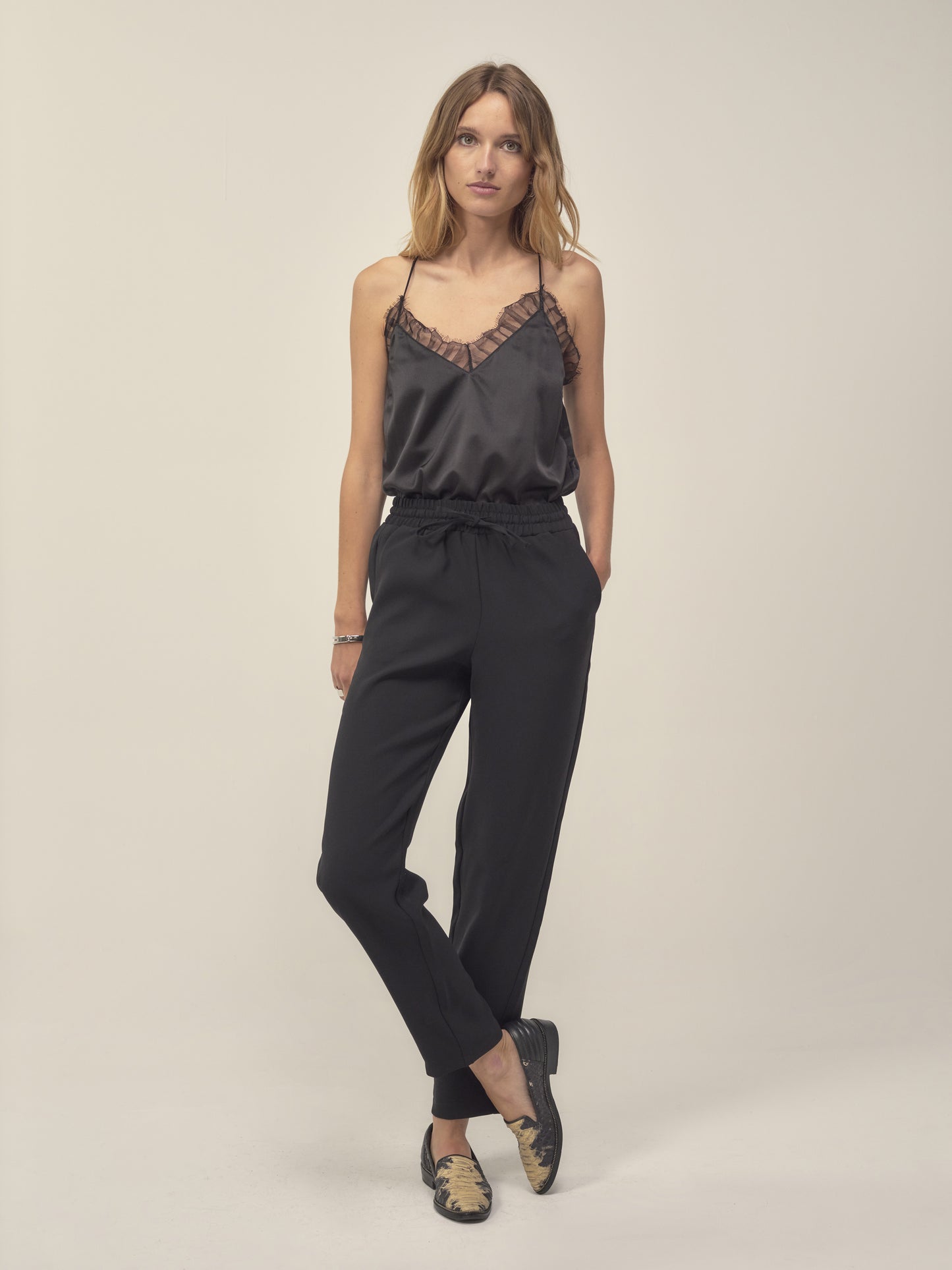 Black Sporty Chic Trousers