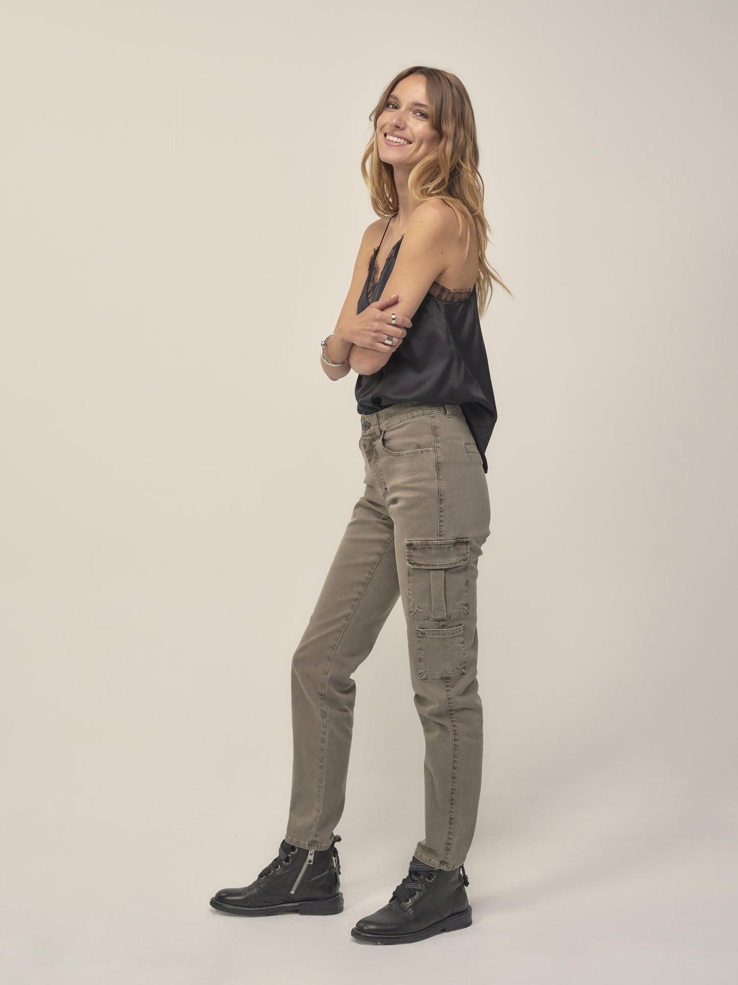 Cargo Trousers in Pebble