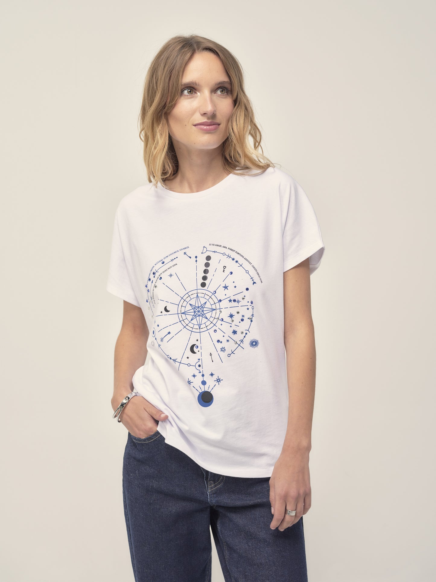 Constellations T shirt in white