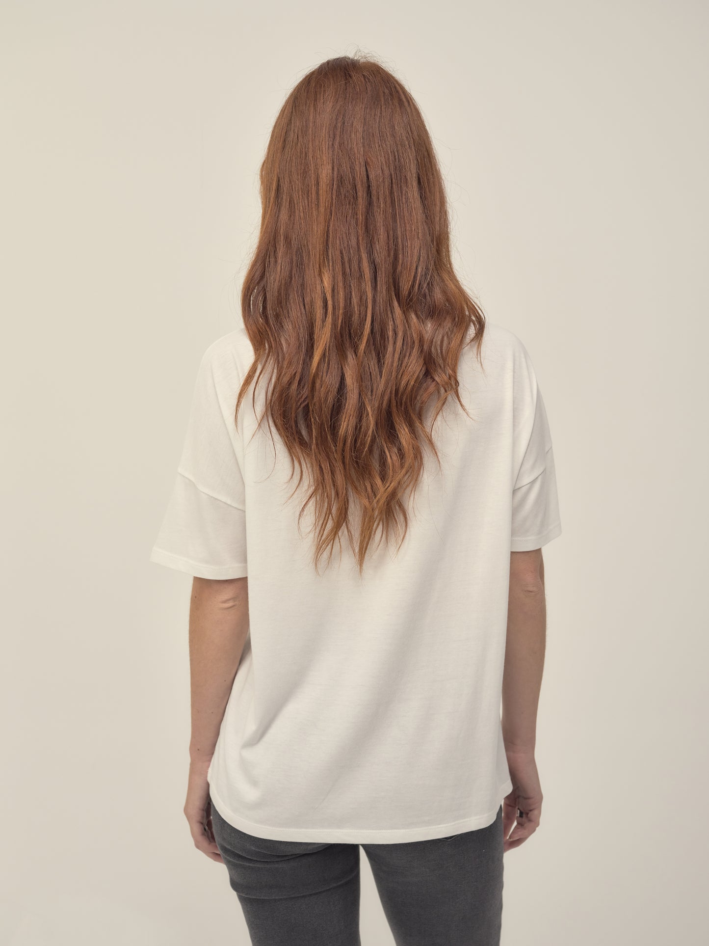Lurex Face T Shirt in White