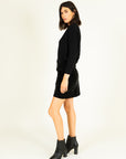 Faux Leather Mini Skirt in Black Size 8, 10