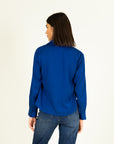 Flower Blouse in Sapphire Size 8