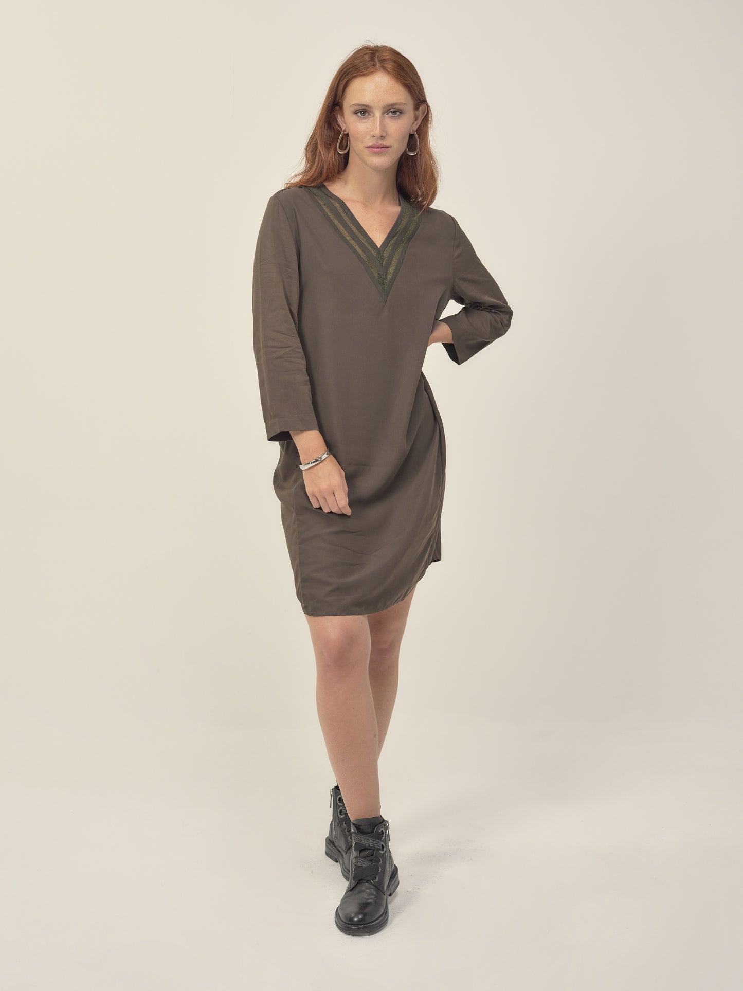 Lyocell Khaki Dress