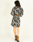 Mixed Print Dress in Black Size 12, 14
