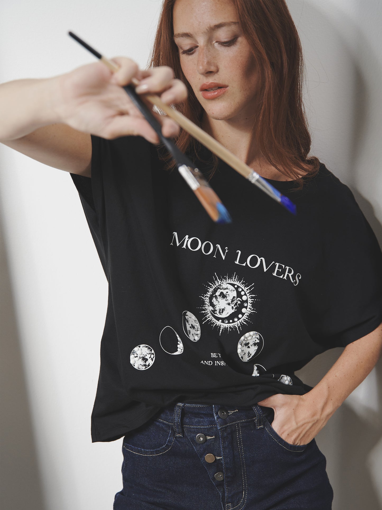 Moon T Shirt in Black