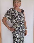 Print Wide Leg Trousers in Midnight Blue or Multi
