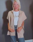 Zipped Cape in Camel