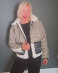 Reversible Quilted Jacket (One Side Imitation Fur)