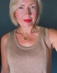 Lurex Mila Sleeveless Top in Bronze