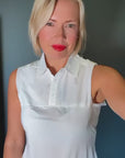 Louise Invisible Vest Top with Shirt Collar