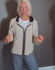 Casual Hooded Jacket in Sand