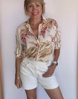 Linen Blend Shirt in Cream
