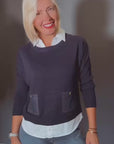 Denim Pocket Jumper