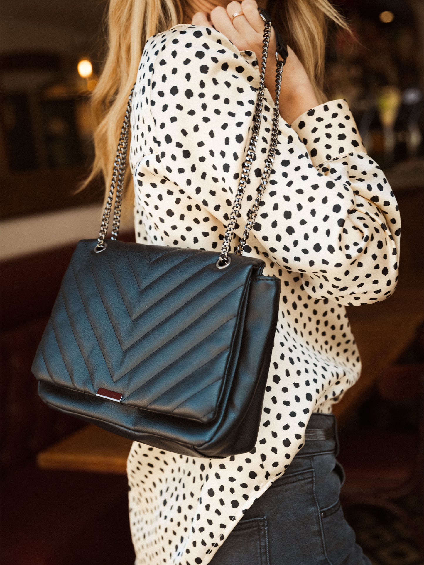 Black Reversible Padded Bag