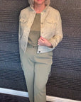 Loose Cargo Trousers in Khaki Size 4, 6, 10