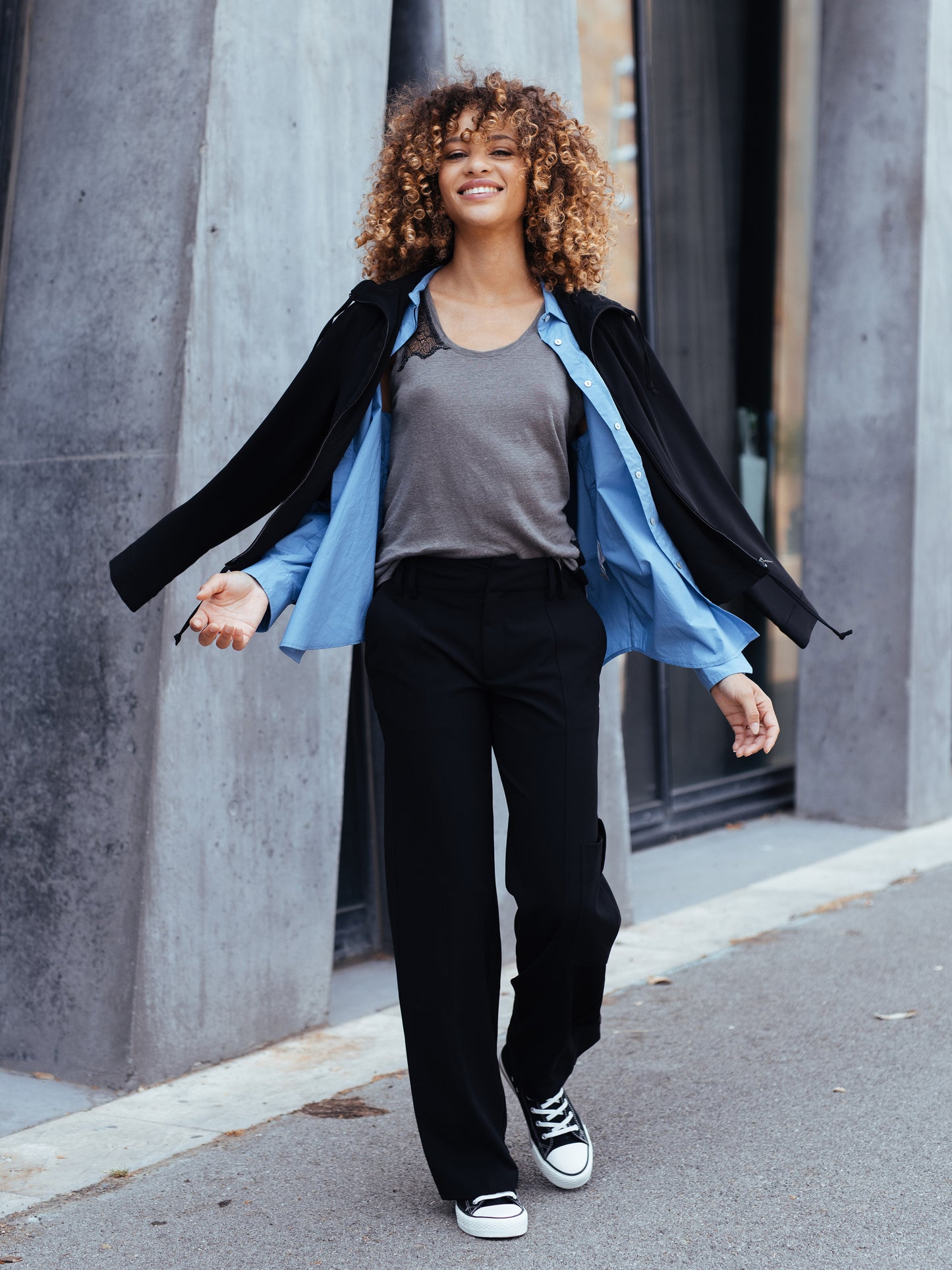 Urban Chic Trousers in Black