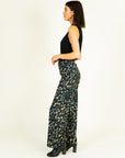 Wide Printed Trousers in Multi Size 8