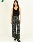 Wide Printed Trousers in Multi Size 8