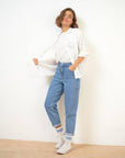 Charlie Girlfriend Jeans in blue denim Size 8