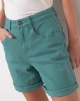 5 pocket shorts in Lagoon Size 8