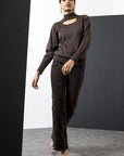 Velvet High Waisted Trousers Size 10