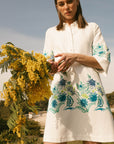 Tunic Dress with shirt collar Size 18