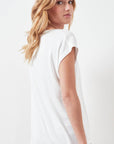 V-neck t-shirt - Ecru