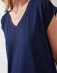 V-Neck T-Shirt - Marine Blue