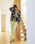 Sparkly Neckline Blouse in Lime Size 8, 50