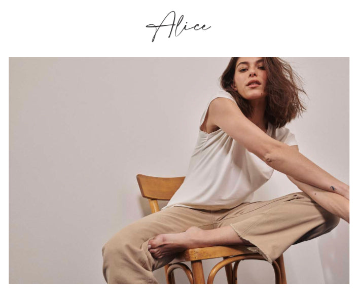 ALICE 7/8 high waist jeans in Putty