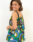 Fancy Strap Top Green Size 18