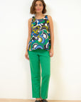 Fancy Strap Top Green Size 18
