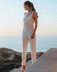 Lace Jumpsuit in Ecru Size 6