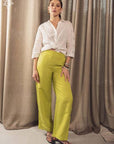 Macrame Detail Trousers in Aniseed Size 10
