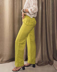 Macrame Detail Trousers in Aniseed Size 10