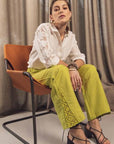 Macrame Detail Trousers in Aniseed Size 10