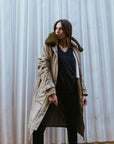 Sage Parka with Faux Fur Collar T1 Size 8-10