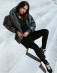Puffer Jacket in Steel Grey T0