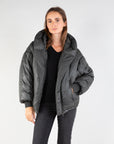 Puffer Jacket in Steel Grey T0