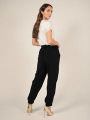 Sporty Chic Trousers in Black