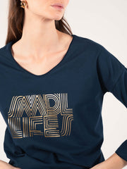 Long Sleeve T-shirt in Denim