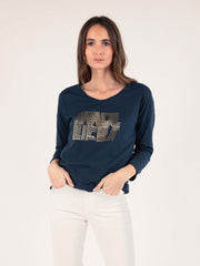 Long Sleeve T-shirt in Denim